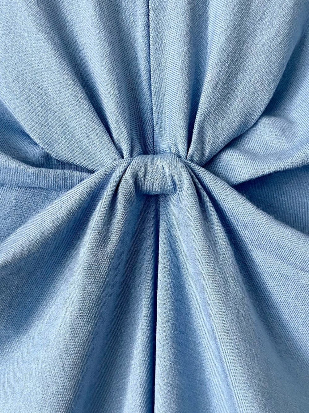 OLSEN Blue Twist Front Top 3/4 Sleeve Soft Stretch Size 6 - Picture 3 of 8